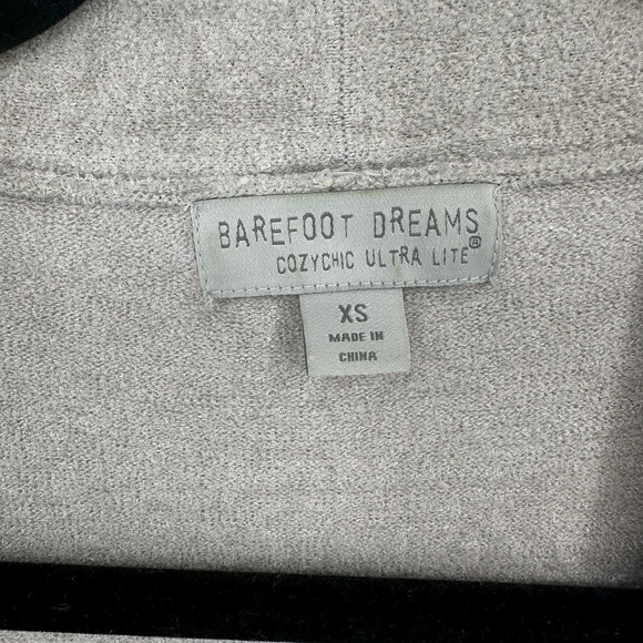 Barefoot Dreams ultra light cardigan robe size XS light gray pockets cozy chic - Picture 5 of 9